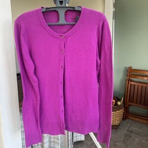 Women's Purple Cardigan Sweater. Size Lg